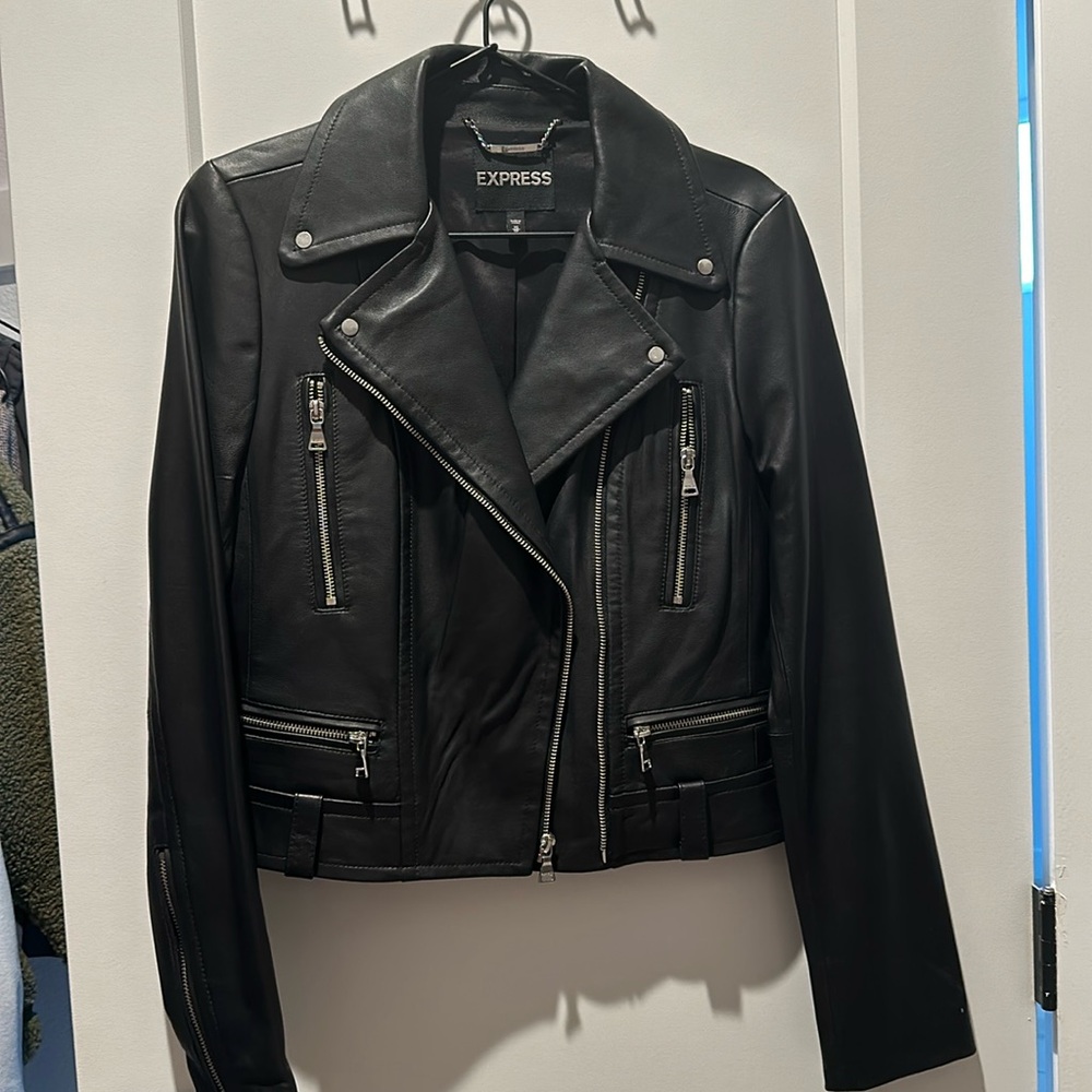 Express leather motor jacket